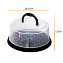Large 10 Inch Cake Holder Tray Container with Cover and Cheese Storage Plasutil | Container for Fridge Set, with Handles & Lid 2-Pc