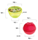 Vegetable / Fruit Storage Containers Bundle for Refrigerator Plasutil | Lemon Tomato Garlic Onion Shaped & Garlic Crusher Food Storage | Containers with Lids | Pack of 6