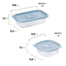 18 Pieces Rectangular Plastic Meal Prep Set | BPA-Free | Food Storage Container with Pop Lid Plasutil