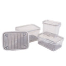 Food Storage Container for Fridge 87.91 fl oz Hermetic Closure - Grey Plasutil