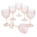 Plasutil Vintage Gin Glasses | 6 Pieces | Unbreakable | Reusable | Crystal Clear Acrylic | 18.26 oz