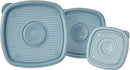 3 Pieces Square Plastic Meal Prep Set | BPA-Free Food Storage Container with Pop Lid Plasutil
