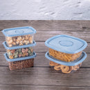 16 Pieces Rectangular Plastic Meal Prep Set | BPA-Free | Food Storage Container with Pop Lid Plasutil