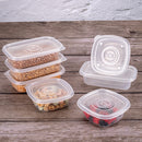 18 Pieces Rectangular Plastic Meal Prep Set | BPA-Free | Food Storage Container with Pop Lid Plasutil