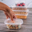 18 Pieces Rectangular Plastic Meal Prep Set | BPA-Free | Food Storage Container with Pop Lid Plasutil