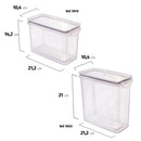 6-Pc Perfect Lock Food Storage Containers Set Plasutil | BPA-Free | Airtight Lids with 4 Locking Tabs | Microwave, Dishwasher & Freezer Safe | Ideal for Lunch, Meal Prep & Leftovers | Kitchen Organization, Pantry