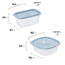 16 Pieces Rectangular Plastic Meal Prep Set | BPA-Free | Food Storage Container with Pop Lid Plasutil