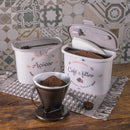Plasutil Coffee Storage Set | 3 Pieces | BPA Free Plastic Containers with Scoops and Filter Holder