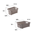 Plasutil 6 Multipurpose Storage Baskets, Stackable, BPA Free, Four Sizes