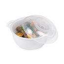 Microwave Bowl with Lid 2 lb Plasutil | Casserole, Heating Dish, Noodle Bowl, Storage Plate | BPA-Free 0746