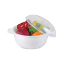 Microwave Steamer Bowl with Lid and Tray Plasutil | Pack of 2 | Heating Dish | Noodle Bowl | Microwave Cookware, Steamer and Storage Set