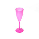 Neon Champagne Glass Pink/Blue/Yellow 6.08 Fl Oz Plasutil