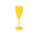 Neon Champagne Glass Pink/Blue/Yellow 6.08 Fl Oz Plasutil