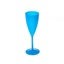 Neon Champagne Glass Pink/Blue/Yellow 6.08 Fl Oz Plasutil