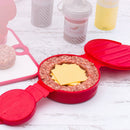 Prensa para hamburguesas Plasutil | Set de prensa para carne para hacer hamburguesas rellenas | Libre de BPA 6772