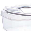 Plastic Food Storage Container with Hermetic Closure, 18.6 fl oz Clear Grey Plasutil | Rectangle Meal Prep Container | Microwave, Dishwasher, and Freezer Safe | BPA-Free 7826