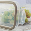 Contenedor de almacenamiento de alimentos para refrigerador de 135,25 fl oz con cierre hermético Plasutil | Refrigerador de plástico libre de BPA con drenaje y tapa extraíbles
