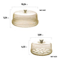 Plasutil Vintage Cake Tray with Lid and Cheese Storage Container | 2 Pieces | BPA Free