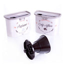 Plasutil Coffee Storage Set | 3 Pieces | BPA Free Plastic Containers with Scoops and Filter Holder