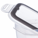 Recipiente de plástico para almacenar alimentos con cierre hermético, 30,77 fl oz, gris transparente Plasutil | Recipiente rectangular para preparación de comidas | Apto para microondas, lavavajillas y congelador | Sin BPA 7827