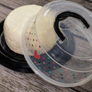 Porta queso con tapa y asa Plasutil | Recipientes para queso sin BPA Porta queso de 8 pulgadas 5756